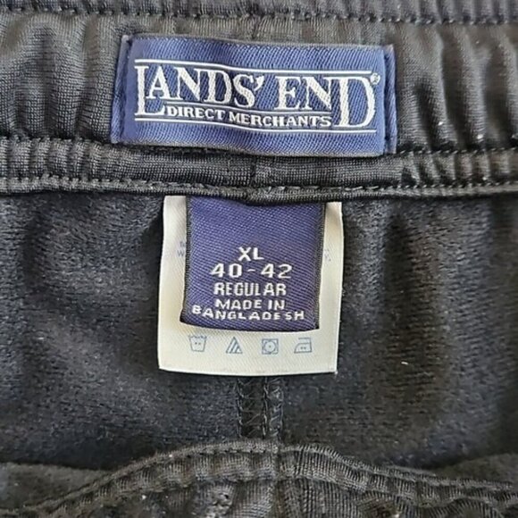 Lands’ End Track Pants Men’s XL Dark Blue Athletic Sweatpants Jogging Athleisure - Picture 8 of 10